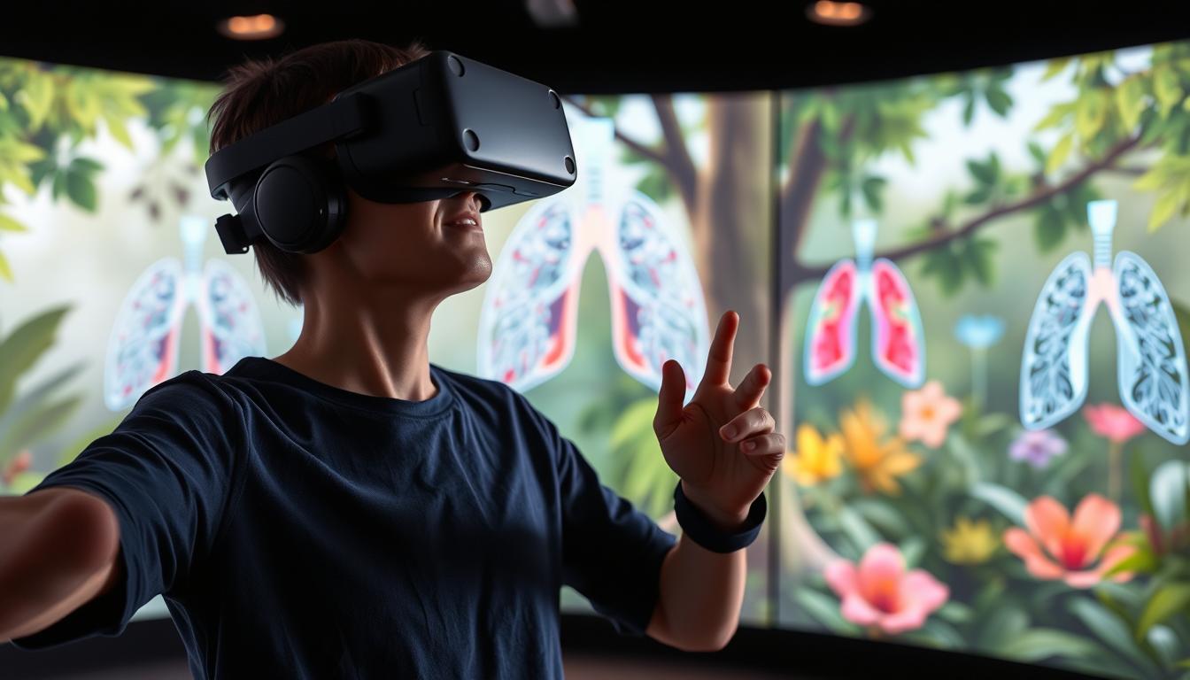 VR respiratory games for physical therapy