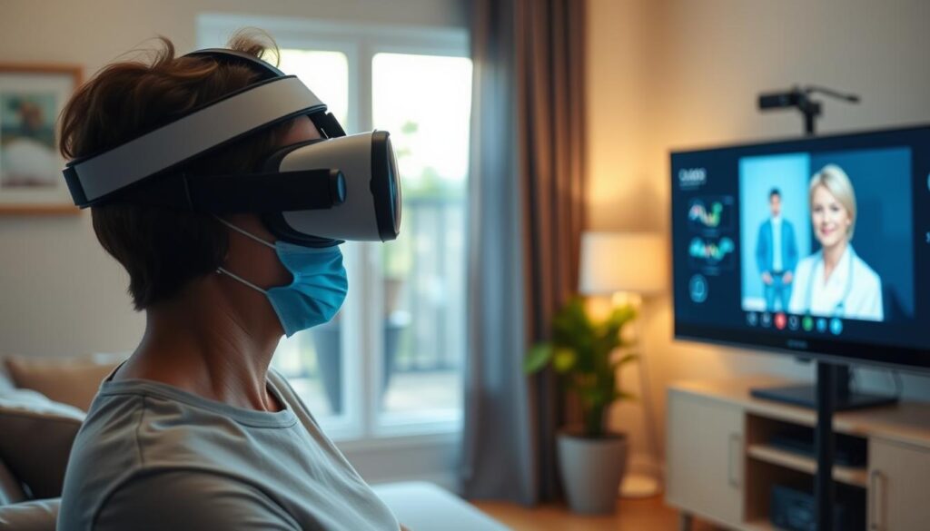 remote therapy using VR technology and telemonitoring
