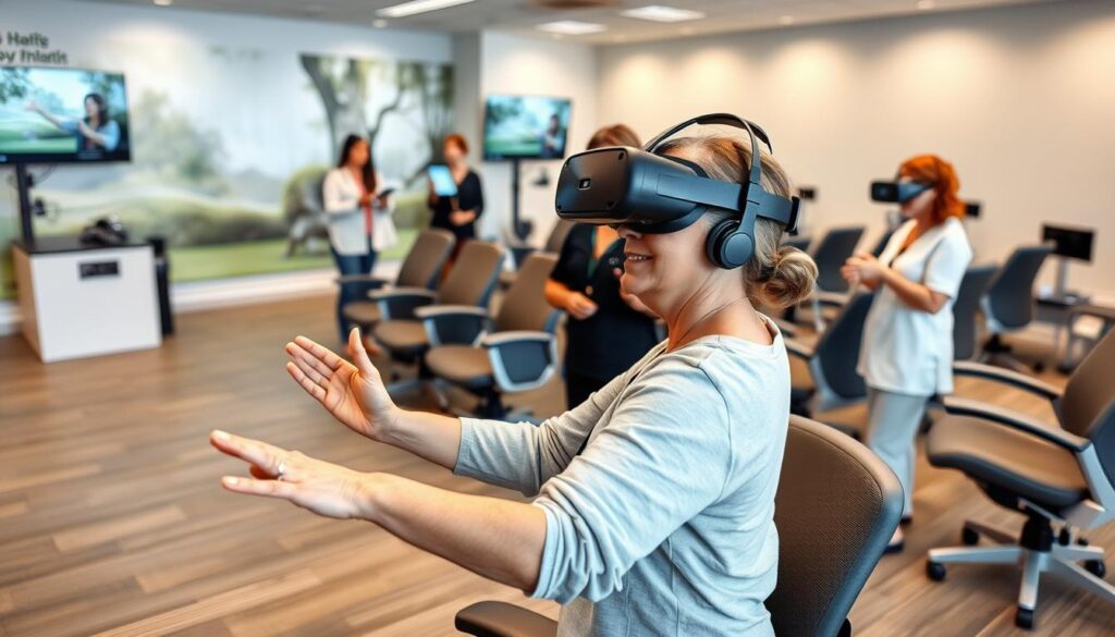 VR system implementation in rehabilitation therapy