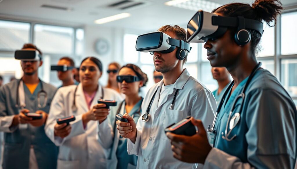 healthcare professionals on VR