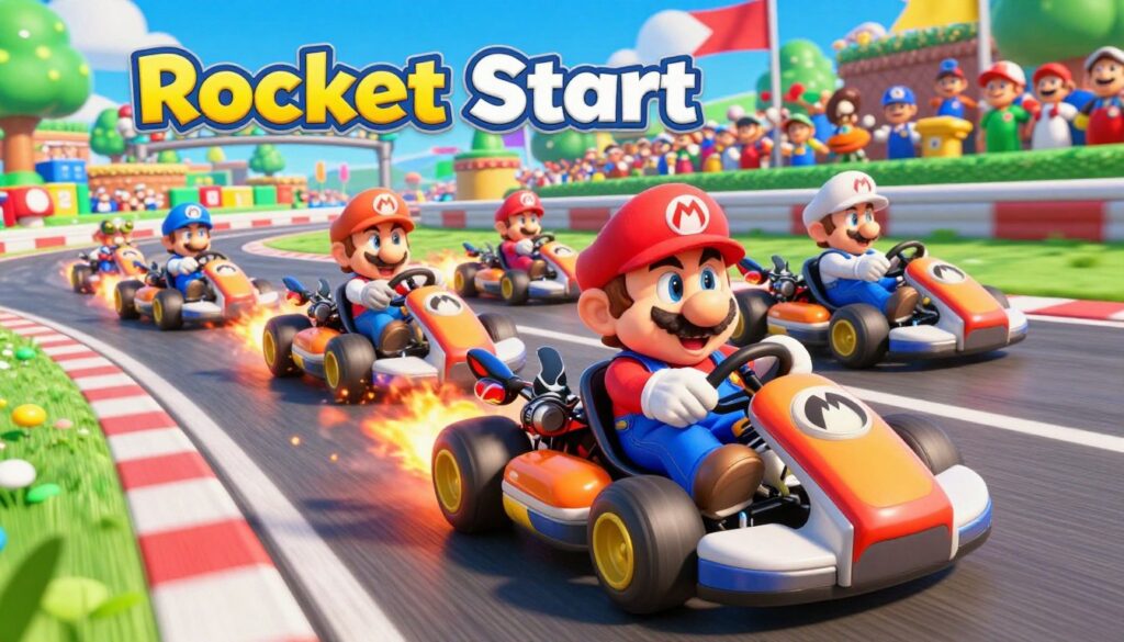Mario Kart rocket start performance