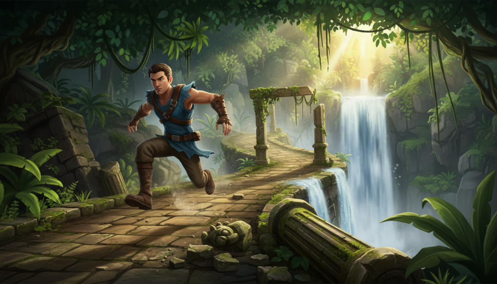 estratégias e obstáculos no Temple Run