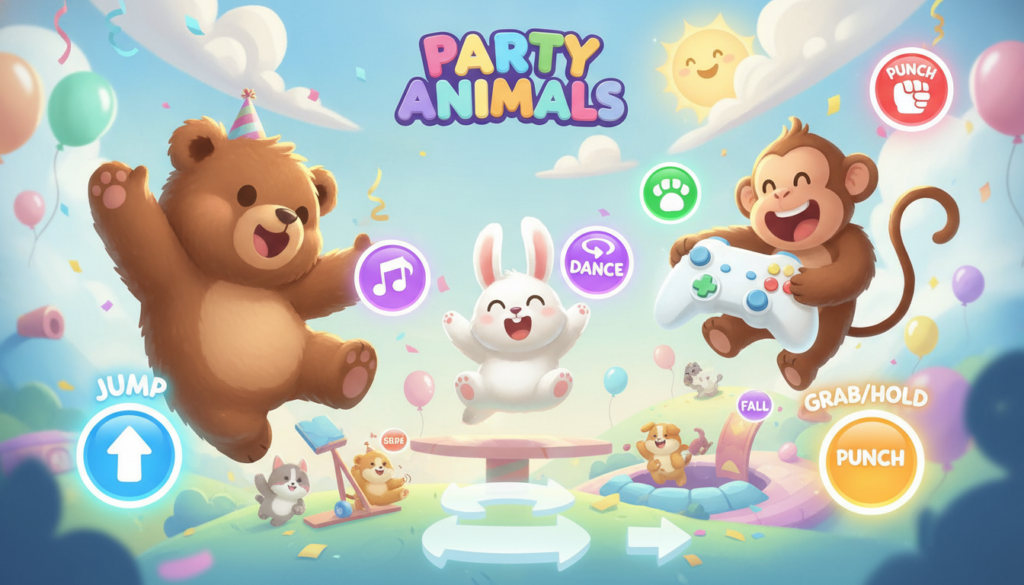 controles Party Animals