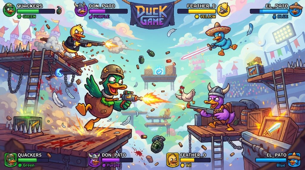 Duck Game, caos divertido